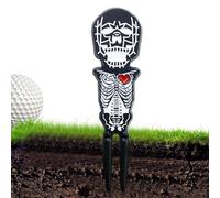 Vllold Herramienta de reparación de marcas de bola, herramienta de división de marcador de bola en forma de calavera, accesorios de horquilla de aleación de zinc, suministros portátiles de golf para