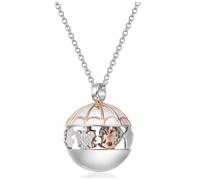 VLNET Collar largo llamador de ángeles de plata 925. Colección Roberto Giannotti. Un ángel para la vida, Talla única, Plata esterlina, No es una piedra preciosa