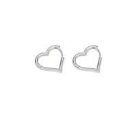 Vlnet | Pendientes pequeños corazones | Diámetro 2 cm aprox. | Chapado en plata | Fabricación artesanal | Níquel testado