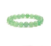 VLNET | Pulsera elástica con piedra natural aventurina verde de 6 mm o de 8 mm | Propiedades: curación emocional, bienestar y armonía | Talla única medida ajustable, Talla única, Piedra, Aventurina