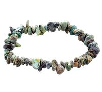 VLNET | Pulsera elástica con piedra natural turquesa africana | Propiedades: piedra asociada con el crecimiento, el cambio y el optimismo | Talla única medida ajustable | Unisex