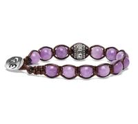 VLNET | Pulsera original tibetana con rueda de oración | Plata y piedras naturales | Unisex talla única | Hecho a mano y bendecido por los monjes tibetanos, Talla única, Algodón, No es una piedra