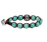 VLNET | Pulsera original tibetana con rueda de oración | Plata y piedras naturales | Unisex talla única | Hecho a mano y bendecido por los monjes tibetanos, Talla única, Algodón, No es una piedra