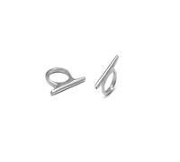 VLNET | Vestopazzo anillo vistoso de aluminio 100% reciclado| corazón convexo, barras, bombas lisas | elaboración artesanal | talla única, Aluminio, Sin gemas.