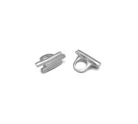 VLNET | Vestopazzo anillo vistoso de aluminio 100% reciclado| corazón convexo, barras, bombas lisas | elaboración artesanal | talla única, ÚNICO, Aluminio, Sin gemas.