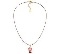 VLNET® | Vestopazzo collar de cadena o hilo con pececillo de cerámica | Colgante en forma de pez | latón reciclado níquel tested | elaboración artesanal (PESCE RIGA CORAL ALLA)
