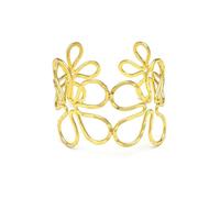 VLNET® | Vestopazzo collar de hilo marrón - pulsera de banda | flores/margaritas | latón 100% reciclado | Níquel testado | artesanía, Taglia unica, Latón, Sin gemas.