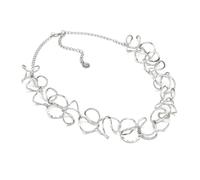 VLNET® | Vestopazzo Collar - Pendientes - Pulsera - Anillo | espiral, círculos concéntricos y curvas | Chapado en plata 925 | elaboración artesanal | níquel testted, talla única, Plata de ley, No es