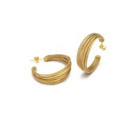 VLNET ® | Vestopazzo collar - pulsera - anillo - pendientes | multilíneas trenzadas, espiral, círculos, brazaletes | latón 100% reciclado | artesanía, talla única, Latón, No es una piedra preciosa