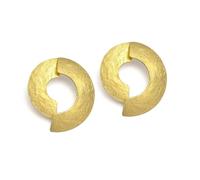 VLNET ® | Vestopazzo collar - pulsera - anillo - pendientes | semicírculos, placa | latón 100% reciclado | elaboración artesanal, talla única, Latón, No es una piedra preciosa