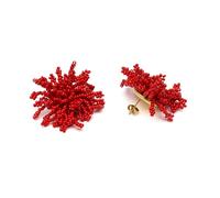 VLNET ® | Vestopazzo Pendientes anémona | turquesa, coral y pescado | Pendientes de lóbulo | Níquel testado | Latón y cerámica de colores, Taglia unica, Latón, Sin gemas.