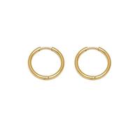 Vlnet | Vestopazzo pendientes hopps finos y serpiente | anillas cerradas | tamaño mini y pequeño | fabricación artesanal | níquel testted, talla única, Acero aleado, Sin gemas.