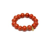 VLNET ® | Vestopazzo pulsera elástica bolas coral | Colección Coral | Níquel testado | Fabricación artesanal | Talla única ajustable