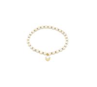 VLNET® | Vestopazzo pulsera elástica con perlas y rectángulos de nácar y acero 316L | colgante estrella, mariposa, concha, pez y corazón | Idea regalo, Taglia Unica, Plata de ley, Sin gemas.