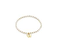 VLNET® | Vestopazzo pulsera elástica con perlas y rectángulos de nácar y acero 316L | colgante estrella, mariposa, concha, pez y corazón | Idea regalo, Taglia Unica, Plata de ley, Sin gemas.