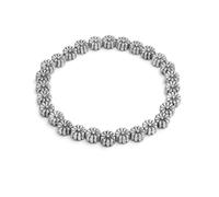 VLNET® | Vestopazzo pulsera elástica flores | margaritas, guirnaldas, girasoles | chapado en plata | artesanía | níquel testted, Taglia Unica, Plata de ley, Ágata