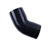 VLOCEMNYE Manguera de codo reductor de silicona de 45 grados, ID 57 mm - 63 mm, longitud 102 mm, 4 capas (5,4 mm) reforzada para acoplador de tubería de turbo/intercooler/admisión industrial