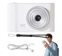 Vlogging Camera - Point and Camera, video 4K, enfoque automático rápido | Cámara portátil estabilizada para vlogs, dispositivo digital compacto sin almacenamiento integrado