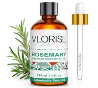 VLORISL Aceite de Romero 118 ml para Difusor y Aromatizador Aroma Herbal y Fresco Aceite Aromático Vegetal para Hogar Cocina, Sala y Uso Diario Botella Ámbar con Gotero Preciso