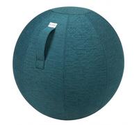 VLUV Bol STOV - Balón de Gimnasia ergonómico para Oficina, con Funda de Tela Lavable, Transpirable, con asa de Transporte y protección para rodar, para Oficina en casa y Embarazo, Color Azul petróleo