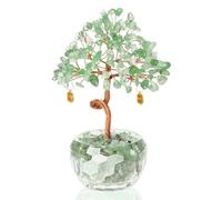 VLYX Árbol de la Vida de Cuarzo Rosa Hecho a Mano - Árbol de la Suerte con Gemas de Colores, Decoración de Oficina, Regalo de Energía Positiva para Mujeres