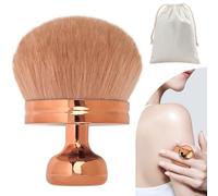 VLYX Brocha Corporal Extra Grande para Autobronceador - Kabuki Ovalado 3,1" Multizona Uso Seco/Húmedo con Bolsa (Rosa Oro)