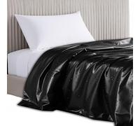 VLYX Cubrecolchón de Masaje PVC Impermeable y Resistente al Aceite - Lámina Protectora Gruesa para SPA, Tapicería y Costura (Negro 100x130 cm)