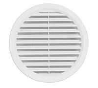 VM100 Rejilla de ventilación de plástico, redonda, con conector de brida/tubo y protección antinsectos, dimensiones: 160 mm (VM140)