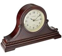 vmarketingsite Relojes de repisa para Sala de Estar, Funciona con Pilas, Reloj de Mesa de Madera silencioso con campanillas Westminster en la Hora, Estante de Madera Maciza, Reloj de Manto Decorativo