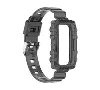VMBVBHMDF Correa de muñeca Glacier Armor compatible con Huawei Band 10, 9, 8, 7 y 6. Correa de reloj compatible con Honor 6 y 7 con estuche transparente.(Black)