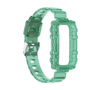 VMBVBHMDF Correa de muñeca Glacier Armor compatible con Huawei Band 10, 9, 8, 7 y 6. Correa de reloj compatible con Honor 6 y 7 con estuche transparente.(Green)