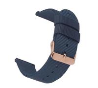 VMBVBHMDF Correa de nailon de 18 mm, 20 mm y 22 mm for Samsung Galaxy Watch 5 Pro de 42 mm y 46 mm, Active1, Active2, Gear S3 y Frontier Sports.(Navy RoseBuckle,18mm)