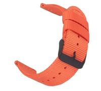 VMBVBHMDF Correa de nailon de 18 mm, 20 mm y 22 mm for Samsung Galaxy Watch 5 Pro de 42 mm y 46 mm, Active1, Active2, Gear S3 y Frontier Sports.(Orange Black buckle,20mm)