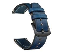 VMBVBHMDF Correa de reloj de cuero genuino de 20 mm y 22 mm compatible con Samsung Galaxy Watch 7, 6, 5 y 4. Correa compatible con Xiaomi Redmi Watch 5 Lite Active.(Dark blue,20mm)