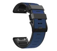 VMBVBHMDF Correa de reloj de silicona de 22 mm y 26 mm compatible con Garmin Fenix 7, 7X, 5, 6, 5X, 6X Pro Plus, Sapphire Instinct Epix 2.(Midnight blue black,26mm)