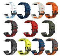 VMBVBHMDF Correa De Silicona Compatible Con Garmin Instinct 2X Solar QuickFit De 26 Mm Y 22 Mm. Compatible Con Pulseras Garmin Fenix 6X, 6 Pro, 5X, 5 Plus, 7X Y 7.(Orange black,22mm)