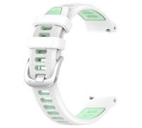 VMBVBHMDF Correa De Silicona De 20 Mm, 22 Mm Y 18 Mm For Garmin Forerunner 265, 265S, 255 Music, Vivoactive 4, 4S, Venu 2 Y Vivoactive RUN.(White green,20MM)