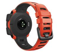 VMBVBHMDF Correa De Silicona Suave Compatible Con Garmin Instinct Solar Crossover Tactical Esports Tide Watch Band Instinct 2 Solar Watch Bracelet(Red black)