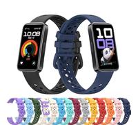 VMBVBHMDF Correa Deportiva De Silicona Hueca Compatible Con Huawei Band 10, 9 Y 8. Pulsera Colorida Compatible Con Huawei Band 10, Band 9 Y Band 8. Correa De Reloj Reemplazable.(Black,Band 10)