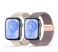 VMBVBHMDF Correa trenzada de nailon magnética compatible con Huawei Watch Fit 3, 2 y 1. Correa ajustable for pulsera. Compatible con Huawei Watch.(Bleu marine,Fit 3)