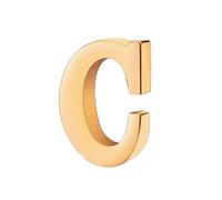 vmcoatdu Broche de metal chapado en oro de 18 quilates con 26 letras de la A a la Z y en tono plateado, Talla única, Metal, Aleación.