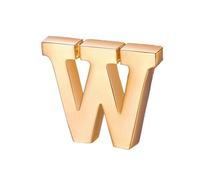 vmcoatdu Broche de metal chapado en oro de 18 quilates con 26 letras de la A a la Z y en tono plateado, talla única, Metal, aleación.