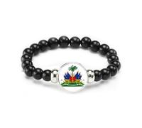 vmcoatdu Pulsera con emblema nacional, cuerda elástica, con cuentas, para apoyar tu viaje al campo, regalos de recuerdo para hombres y mujeres, One Size Fits Most, Cuentas Cuerda elástica cuentas