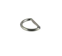 VMDVBNA Aro de Nariz 4 piezas de titanio en forma de D con microcircón for tabique nasal, aro de aro chapado en oro for trago, hélix, piercing for el tabique nasal.(Silver,1.2x8mm)