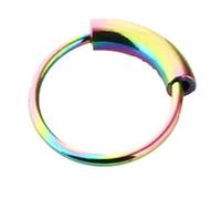 VMDVBNA Aro de Nariz 5 aros de acero for la nariz, piercing for el cuerpo, piercing for la nariz, labio, cartílago, trago, hélix, oreja.(Rainbow 6mm)