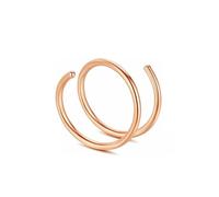 VMDVBNA Aro de Nariz 5 piezas de acero inoxidable doble anillo de nariz espiral piercing for tabique nasal cartílago aro pendientes tragus for mujer joyería de fosa nasal(Rose gold)