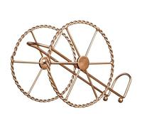 VMDVBNA botellero Vino Estante de Metal Retro for Vino Tinto, con diseño Ruedas Hierro y Bronce, Expositor for Botellas, Cerveza, Whisky, decoración for Bar del hogar