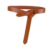 VMDVBNA Cinturones Decorativo Cinturón de cuero anudado Vestido mujer Suéter vaca capa superior Mujeres Moda Versátil Cintura decorativa Sello Caqui para Vestidos Pantalones(Auburn)