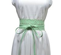 VMDVBNA Cinturones Decorativo Cinturón de Pu hueco for mujer, nuevo patrón, cinturones lazo ancho for, cinturón largo negro, vestido femenino para Vestidos Pantalones(Green)