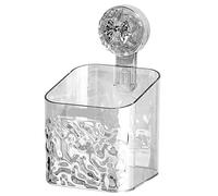 VMDVBNA Estanteria ducha Estante con ventosa, cesta patrón de glaciar ligero, instalación un segundo, organizador baño, almacenamiento giratorio for chupar y quitar para Hogar(95*95*105mm)